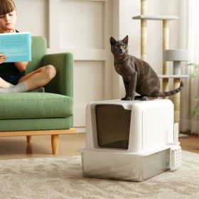 Cat Litter Box, Cat Litter Box Enclosure (Option: as picture)
